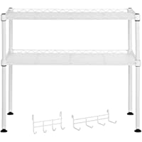 SONGMICS Estante para Horno de Microondas- Soporte Organizador de 2 Niveles para el Mostrador de la Cocina- con 2…